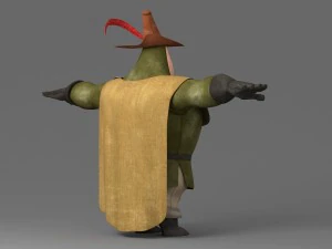 cartoon fat man 3D Model
