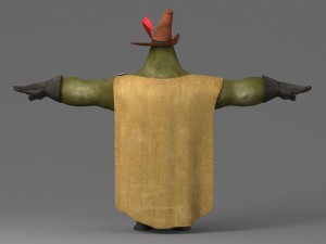 cartoon fat man 3D Model