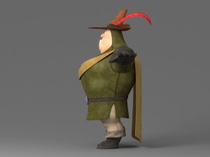 cartoon fat man 3D Model