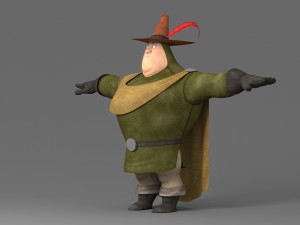 cartoon fat man 3D Model