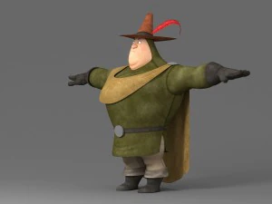 cartoon fat man 3D Model