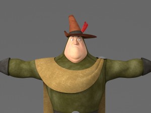 cartoon fat man 3D Model