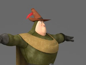 cartoon fat man 3D Model