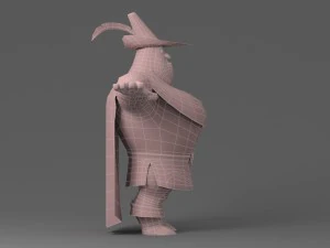 cartoon fat man 3D Model