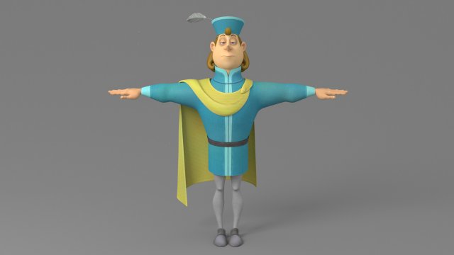cartoon prince 3D Model .c4d .max .obj .3ds .fbx .stl .blend 