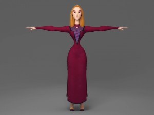 cartoon woman 3D Model