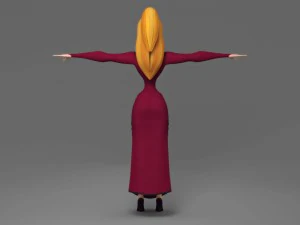 cartoon woman 3D Model