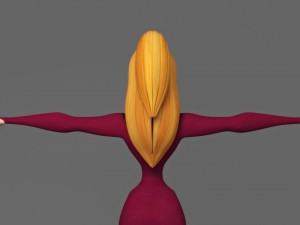 cartoon woman 3D 模型