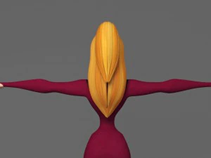 cartoon woman 3D Model