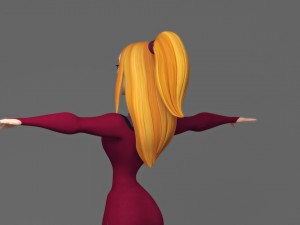 cartoon woman 3D 模型