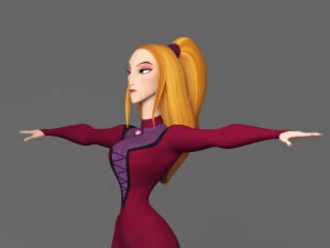 cartoon woman 3D Model