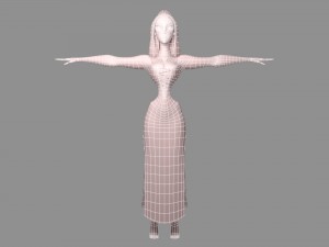 cartoon woman 3D 模型