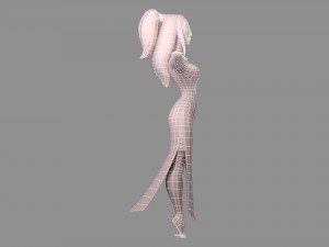 cartoon woman 3D 模型