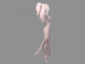 cartoon woman 3D Model