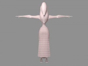 cartoon woman 3D 模型
