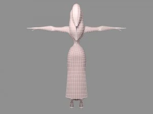 cartoon woman 3D Model