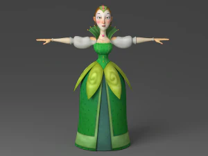 princesa dos desenhos animados Modelo 3D