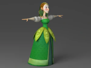 cartoon princess 3D Model