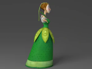 cartoon princess 3D Model