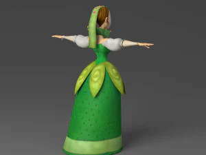 cartoon princess 3D Model