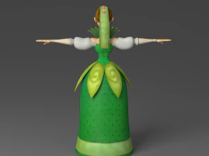 cartoon princess 3D Model