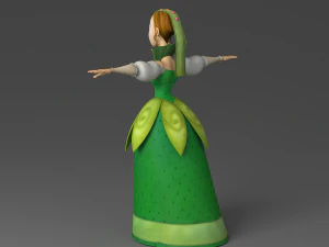 cartoon princess 3D Model