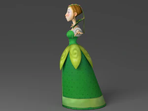 cartoon princess 3D Model