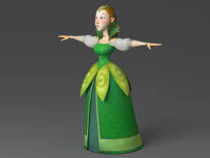 cartoon princess 3D Model
