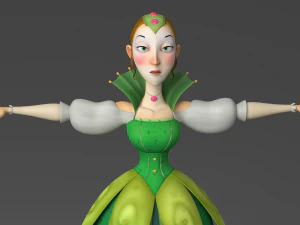 cartoon princess 3D Model