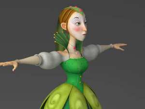cartoon princess 3D Model