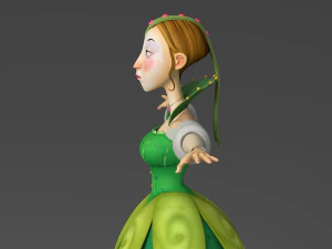 cartoon princess 3D Model