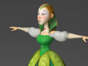 cartoon princess 3D Model