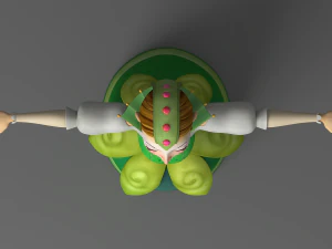 cartoon princess 3D Model