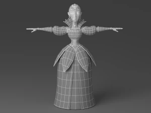 cartoon princess 3D Model