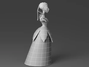 cartoon princess 3D Model