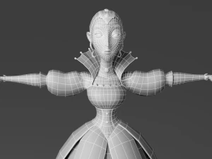 cartoon princess 3D Model