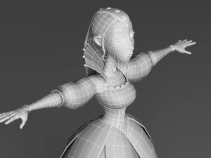 cartoon princess 3D Model