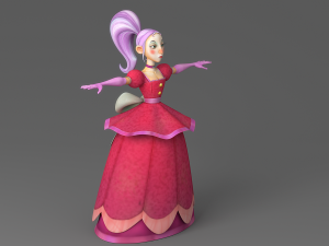 cartoon princess 2 3D Model