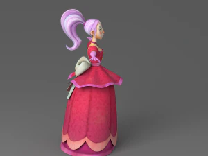 cartoon princess 2 3D Model