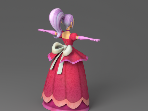 cartoon princess 2 3D Model