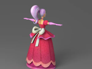 cartoon princess 2 3D Model