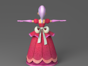 cartoon princess 2 3D Model