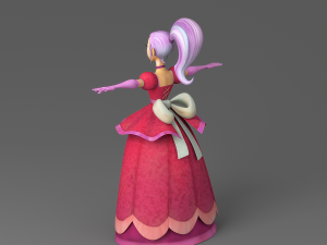 cartoon princess 2 3D Model