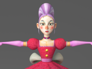 cartoon princess 2 3D Model