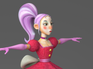 cartoon princess 2 3D Model