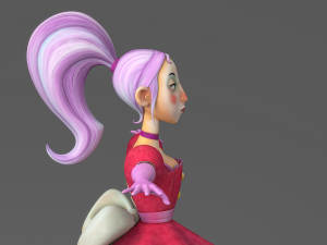 cartoon princess 2 3D Model