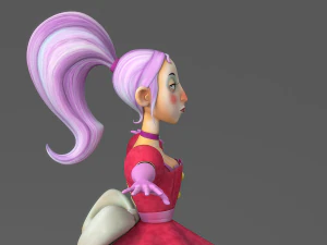 cartoon princess 2 3D Model