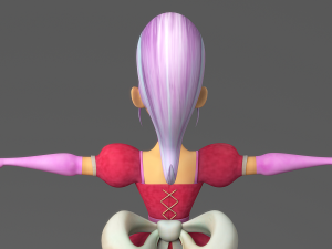 cartoon princess 2 3D Model