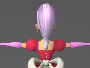 cartoon princess 2 3D Model