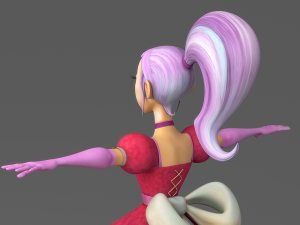 cartoon princess 2 3D Model